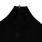 Dolce & Gabbana Black Knit Long Sleeves Turtleneck Slim Top