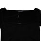 Dolce & Gabbana Black Square Neckline Long Sleeves Sweater