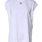 Dolce & Gabbana White Cotton Sleeveless Round Neck Tank Top