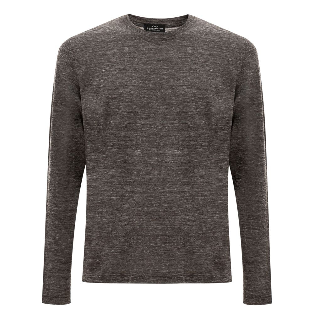 Corneliani Gray Wool T-Shirt Mens T-Shirt