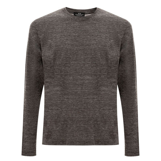 Corneliani Gray Wool T-Shirt Mens T-Shirt