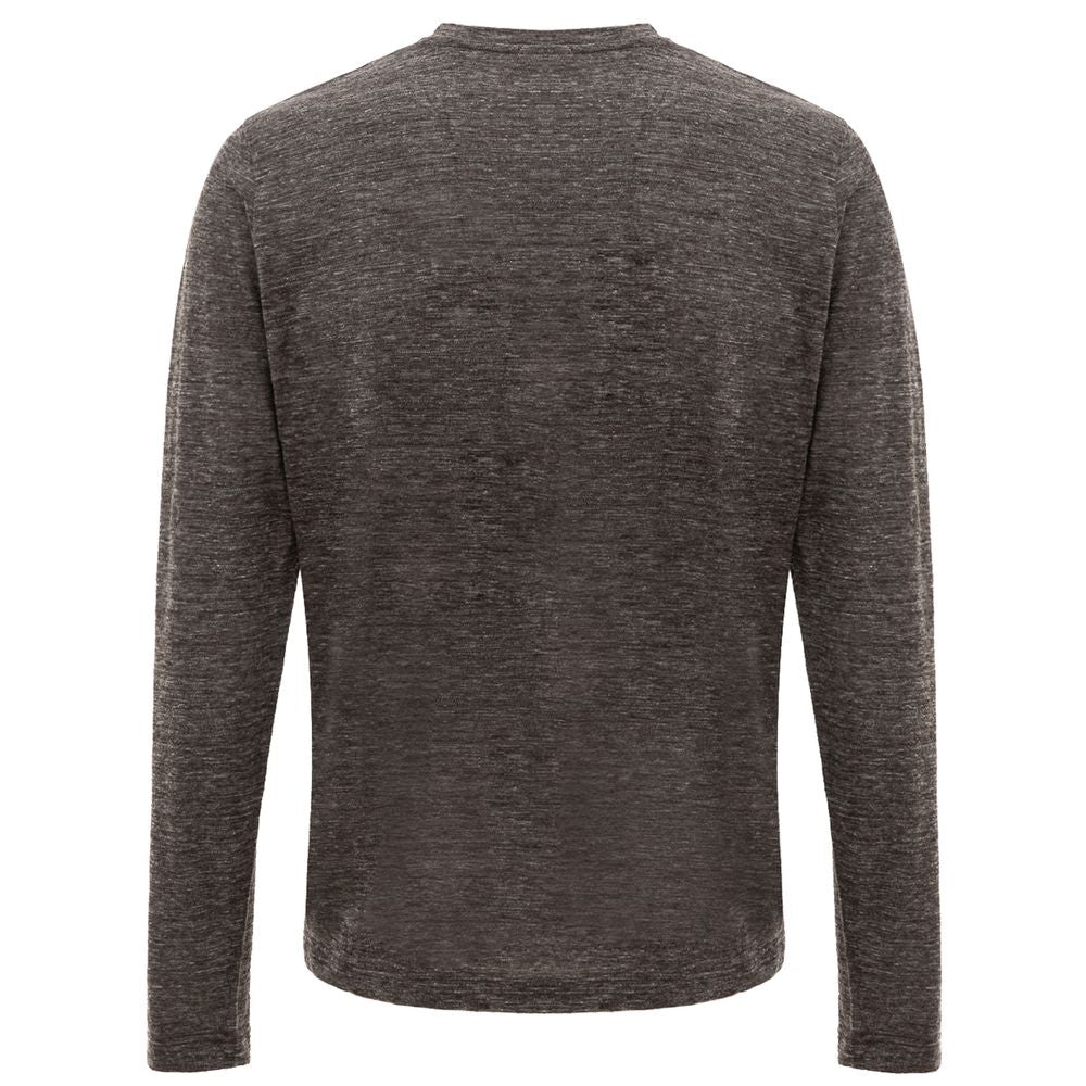 Corneliani Gray Wool T-Shirt Mens T-Shirt