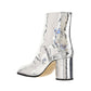 Margiela Gray Calf Leather Bos Taurus Ankle Boots
