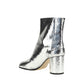 Margiela Gray Calf Leather Bos Taurus Ankle Boots