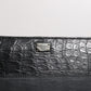 Dolce & Gabbana Black Leather Logo Plaque Zip Around Continental Wallet