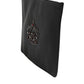 Dolce & Gabbana Black Calfskin Crown Embellished Clutch Pouch Bag