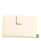 Dolce & Gabbana Ivory Calf Leather Compact Logo Plaque Card Holder Wallet