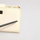 Dolce & Gabbana Ivory Calf Leather Compact Logo Plaque Card Holder Wallet