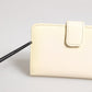 Dolce & Gabbana Ivory Calf Leather Compact Logo Plaque Card Holder Wallet