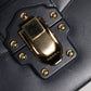 Dolce & Gabbana Black Leather Logo Gold Crossbody Purse Bag