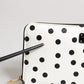 Dolce & Gabbana White Black Striped Leather Zip Around Continental Wallet