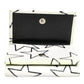 Dolce & Gabbana White Leather Trifold DG Star Print Card Holder Wallet