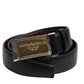 Dolce & Gabbana Black Brown Leather Metal Buckle Reversible Belt