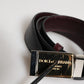 Dolce & Gabbana Black Brown Leather Metal Buckle Reversible Belt