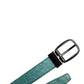 Dolce & Gabbana Green Ostrich Leather Silver Metal Buckle Belt
