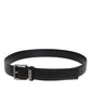 Dolce & Gabbana Black Leather Metal Buckle Classic Belt