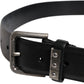 Dolce & Gabbana Black Leather Metal Buckle Classic Belt
