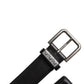 Dolce & Gabbana Black Leather Metal Buckle Classic Belt