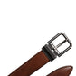 Dolce & Gabbana Brown Leather Metal Buckle Classic Belt