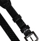 Dolce & Gabbana Black Leather Classic Metal Logo Buckle Belt