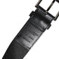 Dolce & Gabbana Black Blue Polyester Printed Metal Buckle Belt