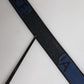 Dolce & Gabbana Black Blue Polyester Printed Metal Buckle Belt