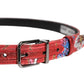 Dolce & Gabbana Red Floral DG Embellished Metal Buckle Belt
