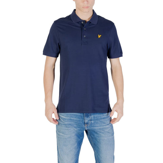 Lyle & Scott Blue Cotton Polo Shirt Mens T-Shirt