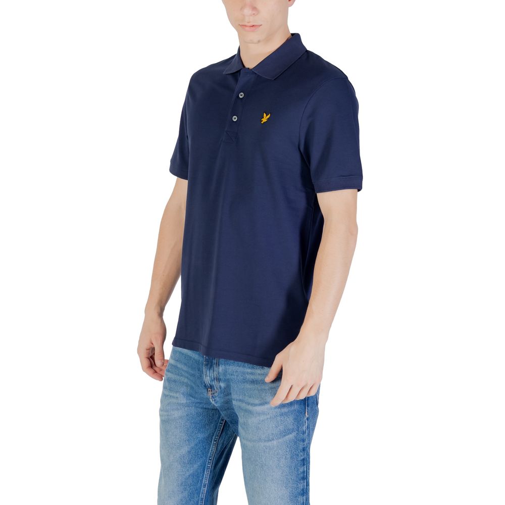 Lyle & Scott Blue Cotton Polo Shirt Mens T-Shirt