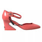 Dolce & Gabbana Peach Leather Ankle Strap Heels Sandals Shoes