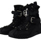 Dolce & Gabbana Black Nylon High Top Sorrento Sneakers Shoes
