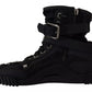 Dolce & Gabbana Black Nylon High Top Sorrento Sneakers Shoes