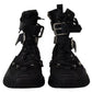 Dolce & Gabbana Black Nylon High Top Sorrento Sneakers Shoes