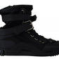 Dolce & Gabbana Black Nylon High Top Sorrento Sneakers Shoes