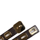 Dolce & Gabbana Dark Brown Leather Gold Rotating Buckle Belt