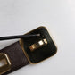 Dolce & Gabbana Dark Brown Leather Gold Rotating Buckle Belt