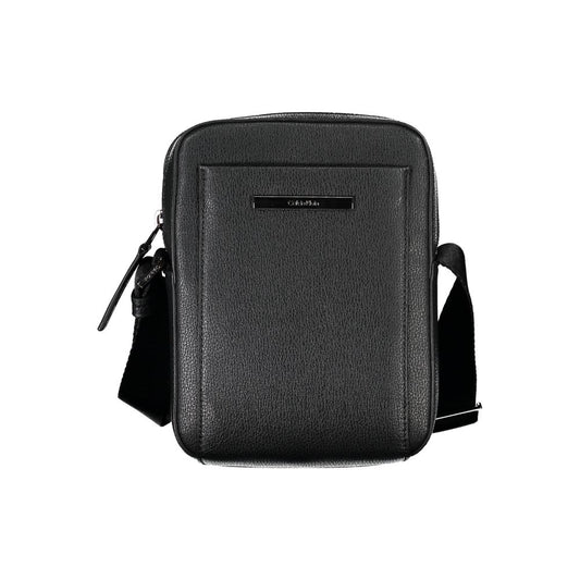 Calvin Klein Sleek Black Shoulder Bag with Logo Detail Mens Shoulder Bag