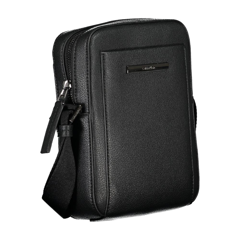 Calvin Klein Sleek Black Shoulder Bag with Logo Detail Mens Shoulder Bag