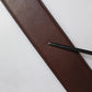 Dolce & Gabbana Brown Logo Engraved Metal Waist Buckle Belt