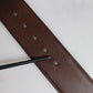 Dolce & Gabbana Brown Logo Engraved Metal Waist Buckle Belt