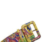 Dolce & Gabbana Multicolor Floral Jacquard Wide Waist Belt
