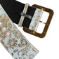 Dolce & Gabbana Multicolor Floral Jacquard Wide Waist Belt