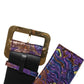 Dolce & Gabbana Multicolor Floral Jacquard Lurex Wide Waist Buckle Belt