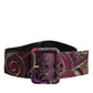 Dolce & Gabbana Multicolor Floral Jacquard Wide Waist Belt