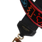 Dolce & Gabbana Black Cotton Printed Bag Shoulder Strap