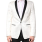 Dolce & Gabbana White Black Single Breasted Coat Blazer Suit