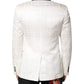 Dolce & Gabbana White Black Single Breasted Coat Blazer Suit