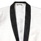 Dolce & Gabbana White Black Single Breasted Coat Blazer Suit