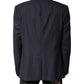 Dolce & Gabbana Black Wool Single Breasted Coat Blazer Suit