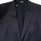 Dolce & Gabbana Black Wool Single Breasted Coat Blazer Suit